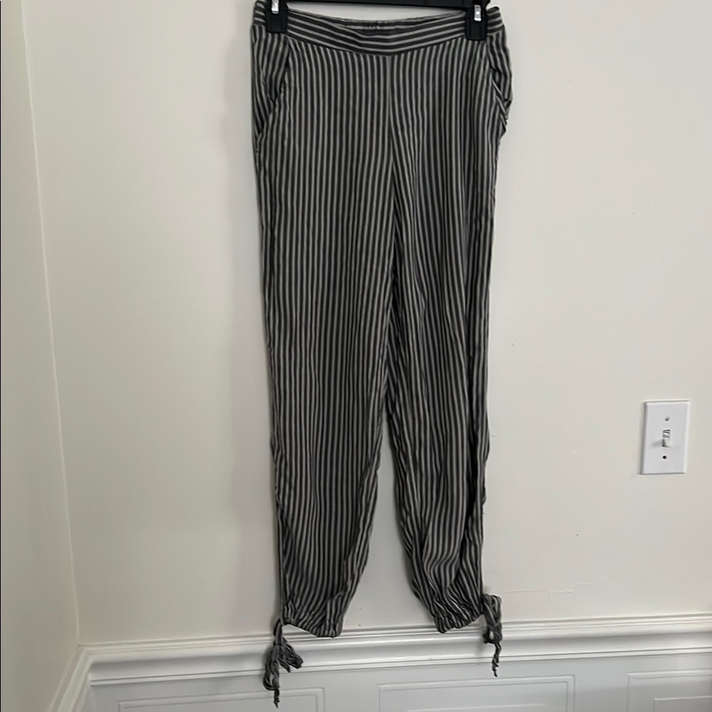 Black and White Striped Pants